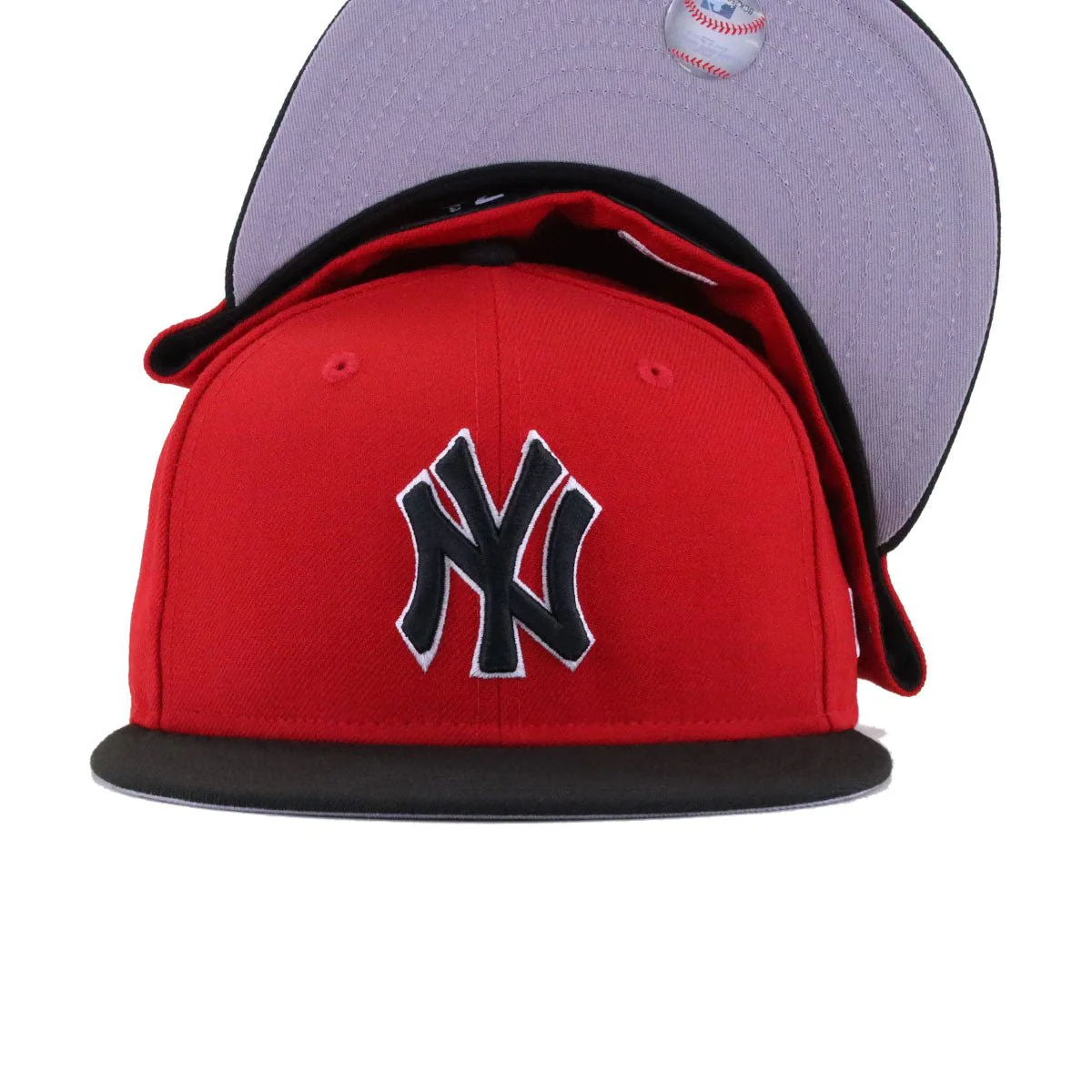 New York Yankees Scarlet Black New Era 59Fifty Fitted - Image 4