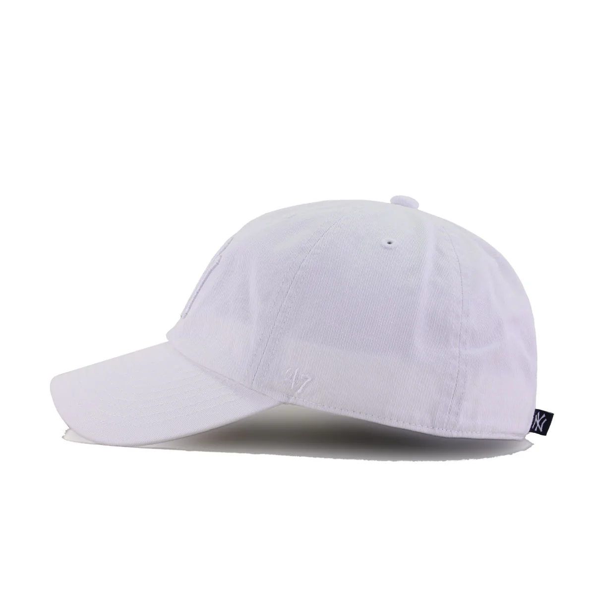 New York Yankees White 47 Brand Clean Up Dad Hat - Image 2