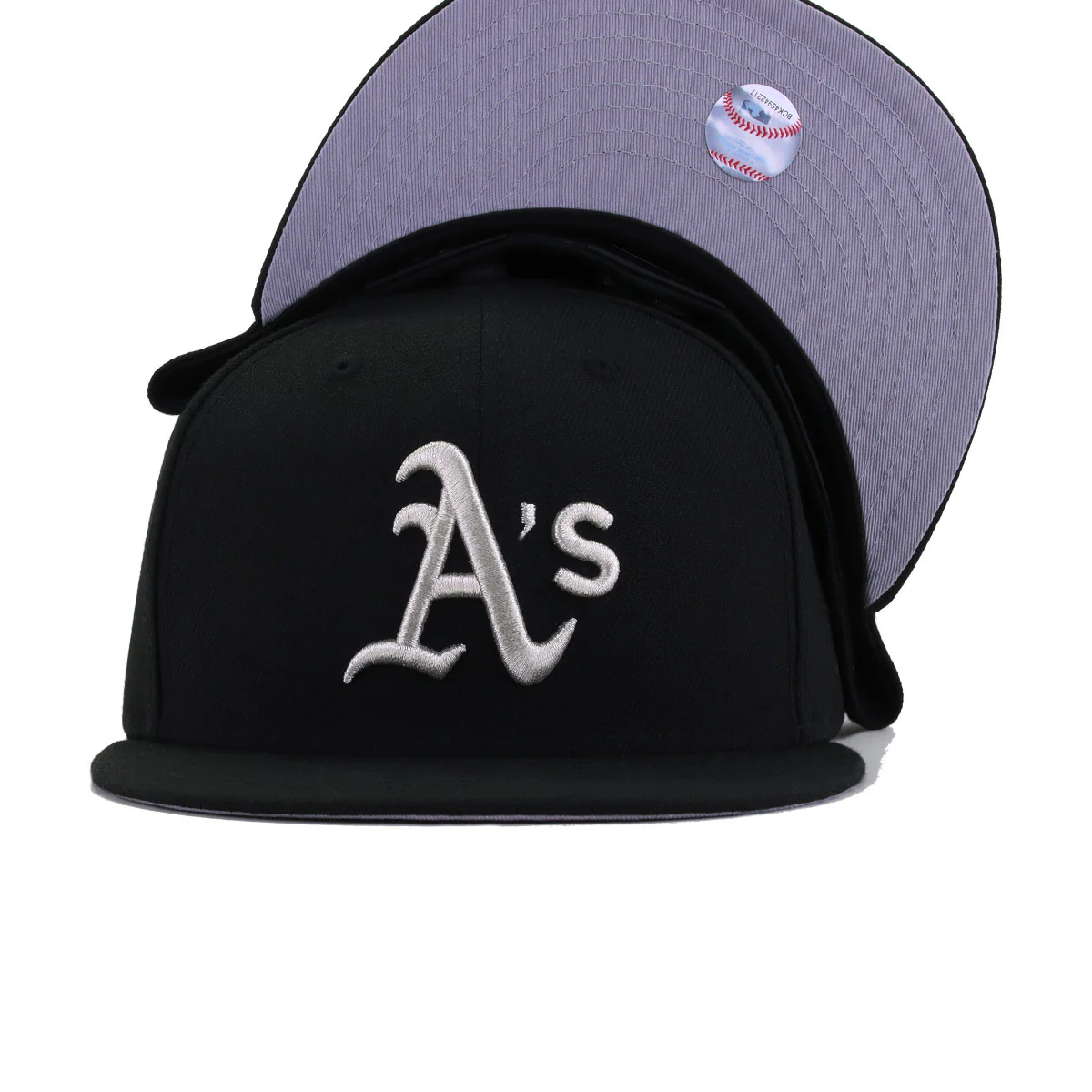 Oakland Athletics Black Metallic Silver New Era 59Fifty Fitted - Image 4