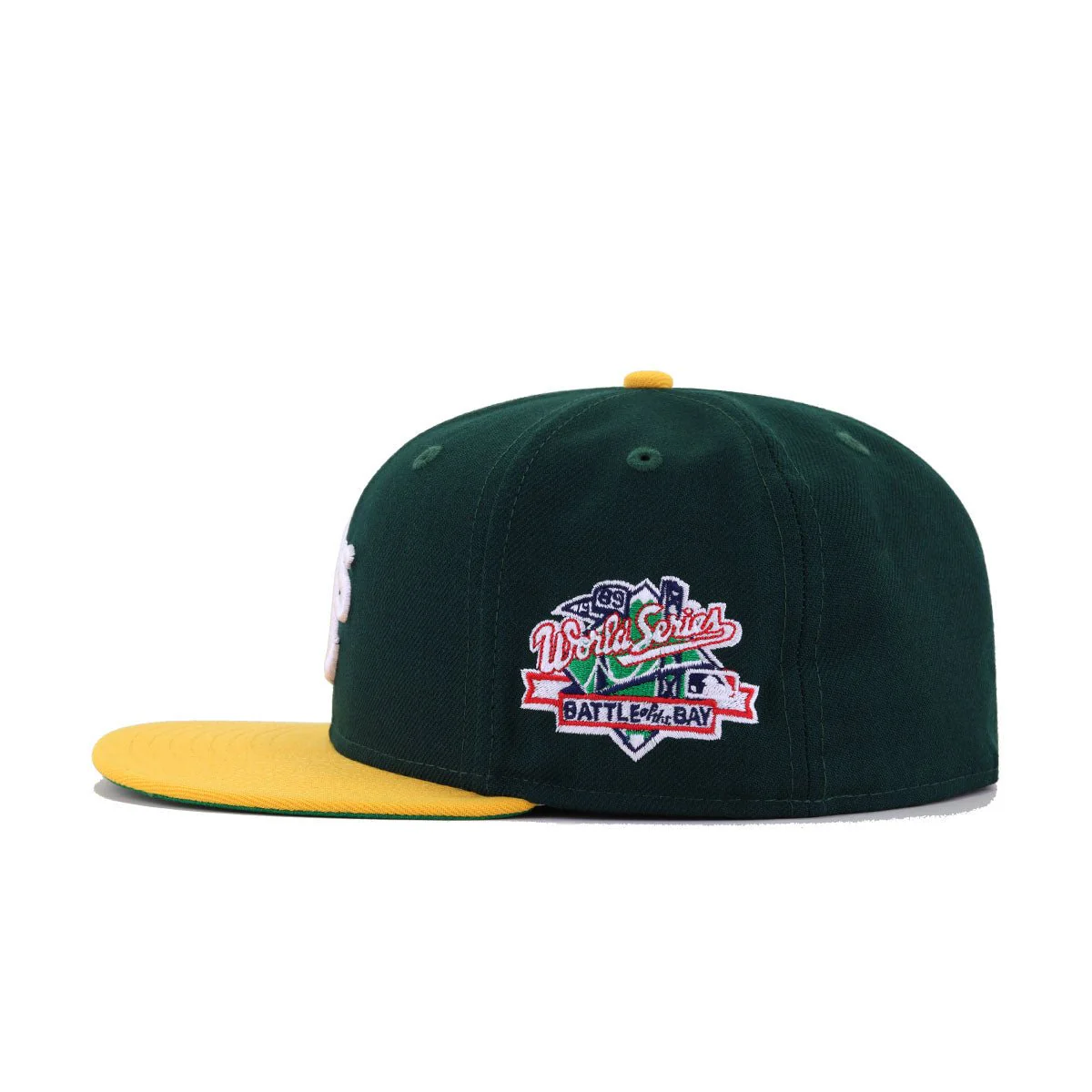 Oakland Athletics Dark Green A Gold 1989 World Series Battle of the Bay Cooperstown Green Bottom New Era 59Fifty Fitted - Image 2