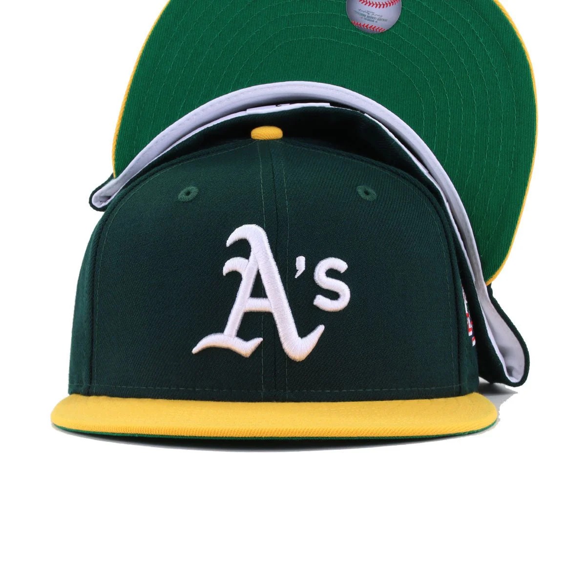 Oakland Athletics Dark Green A Gold 1989 World Series Battle of the Bay Cooperstown Green Bottom New Era 59Fifty Fitted - Image 4