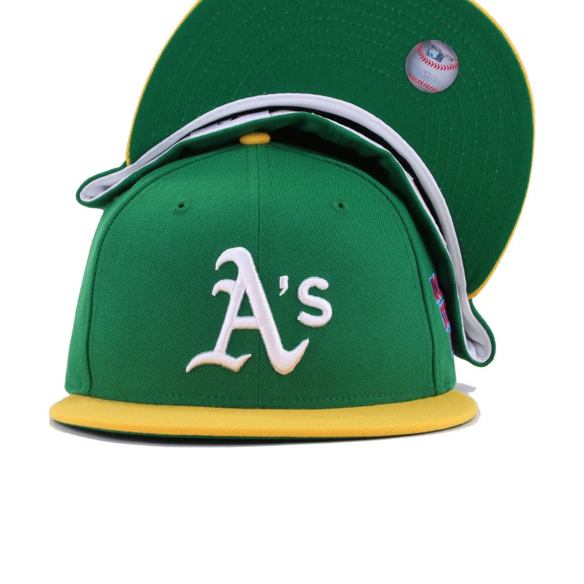 Oakland Athletics Kelly Green A Gold 1974 World Series Cooperstown Green Bottom New Era 59Fifty Fitted - Image 5
