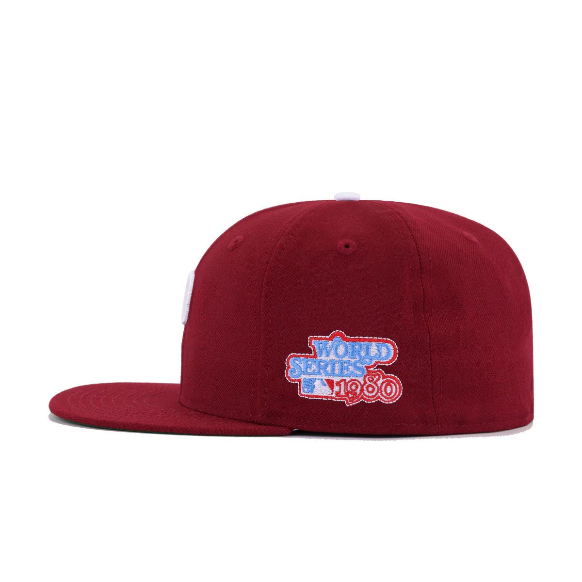Philadelphia Phillies Cardinal Red 1980 World Series Cooperstown Green Bottom New Era 59Fifty Fitted - Image 2