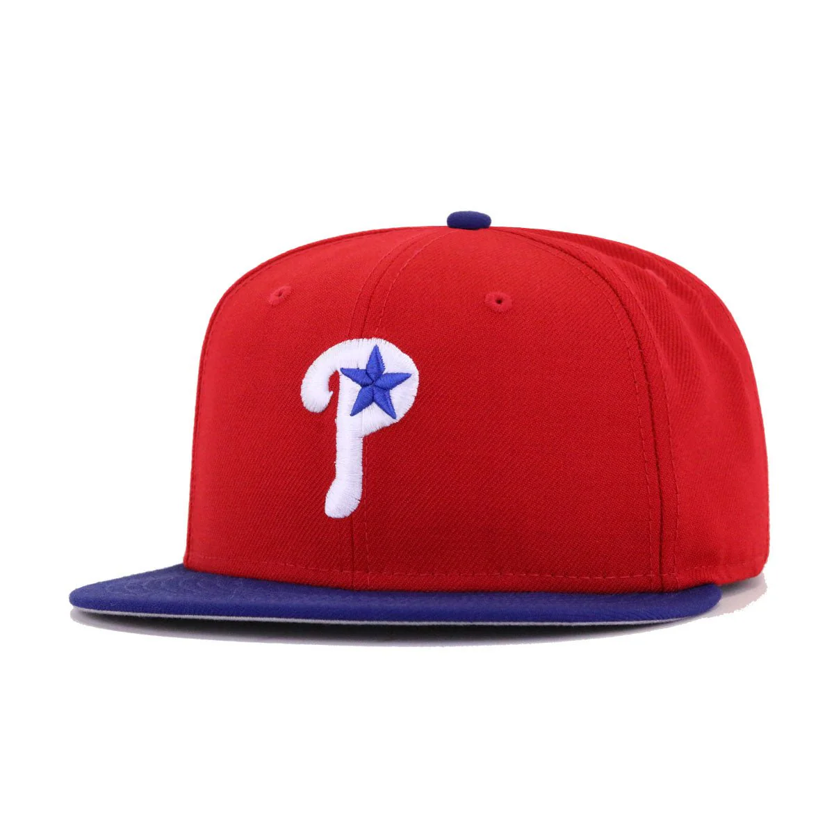 Philadelphia Phillies Scarlet Dark Royal Blue Cooperstown AC New Era 59Fifty Fitted