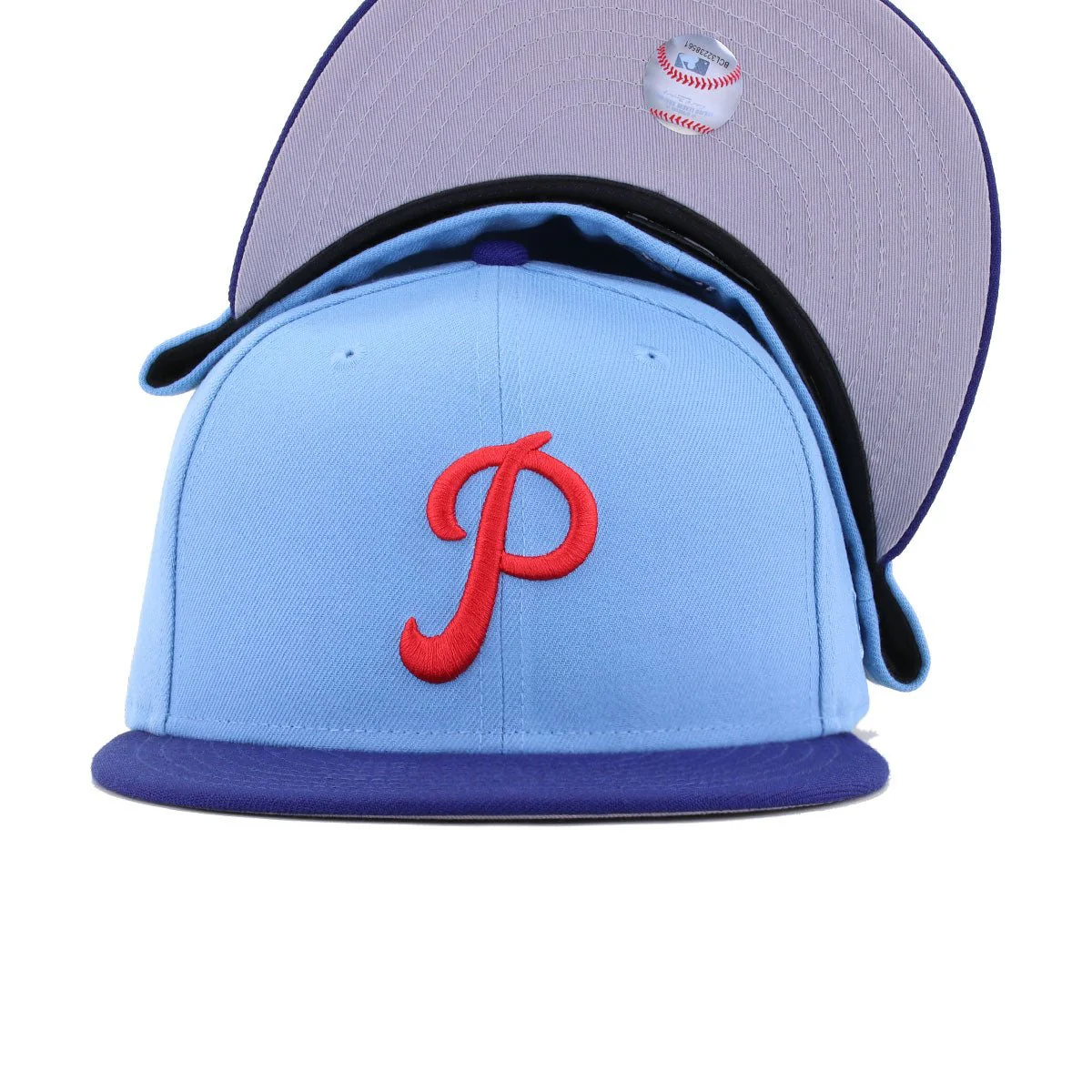 Philadelphia Phillies Sky Blue Dark Royal Blue 1950 New Era 59Fifty Fitted - Image 4