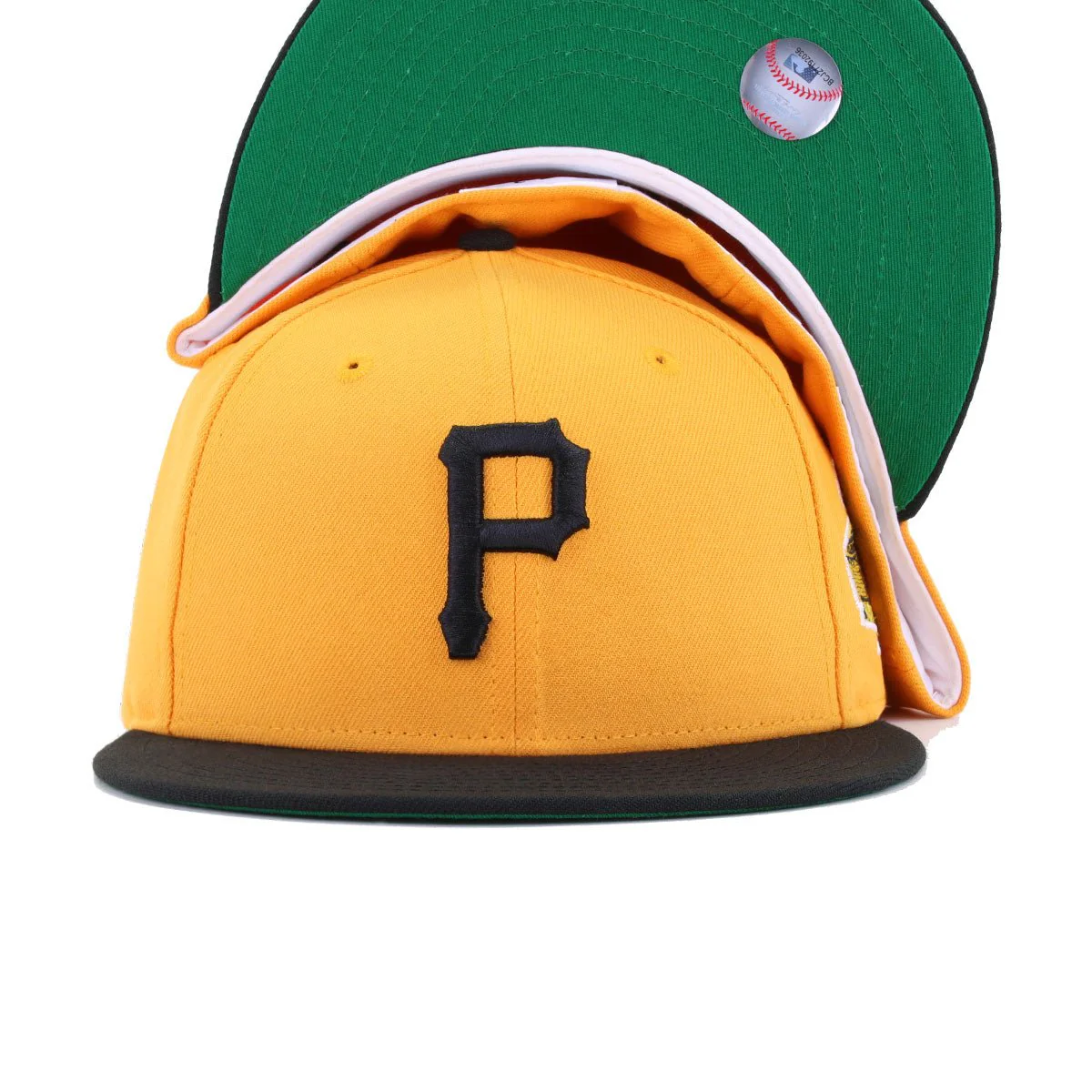 Pittsburgh Pirates R Gold Black 1971 World Series Cooperstown Green Bottom New Era 59Fifty Fitted - Image 5