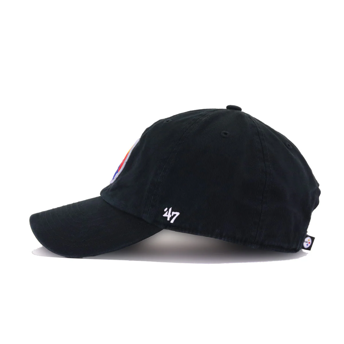 Pittsburgh Steelers Black 47 Brand Clean Up Dad Hat - Image 2