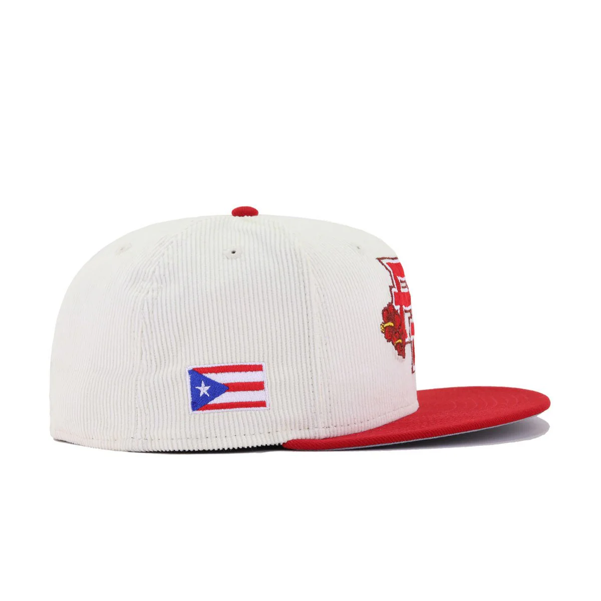 Puerto Rico Chrome Corduroy Scarlet New Era 59Fifty Fitted - Image 2