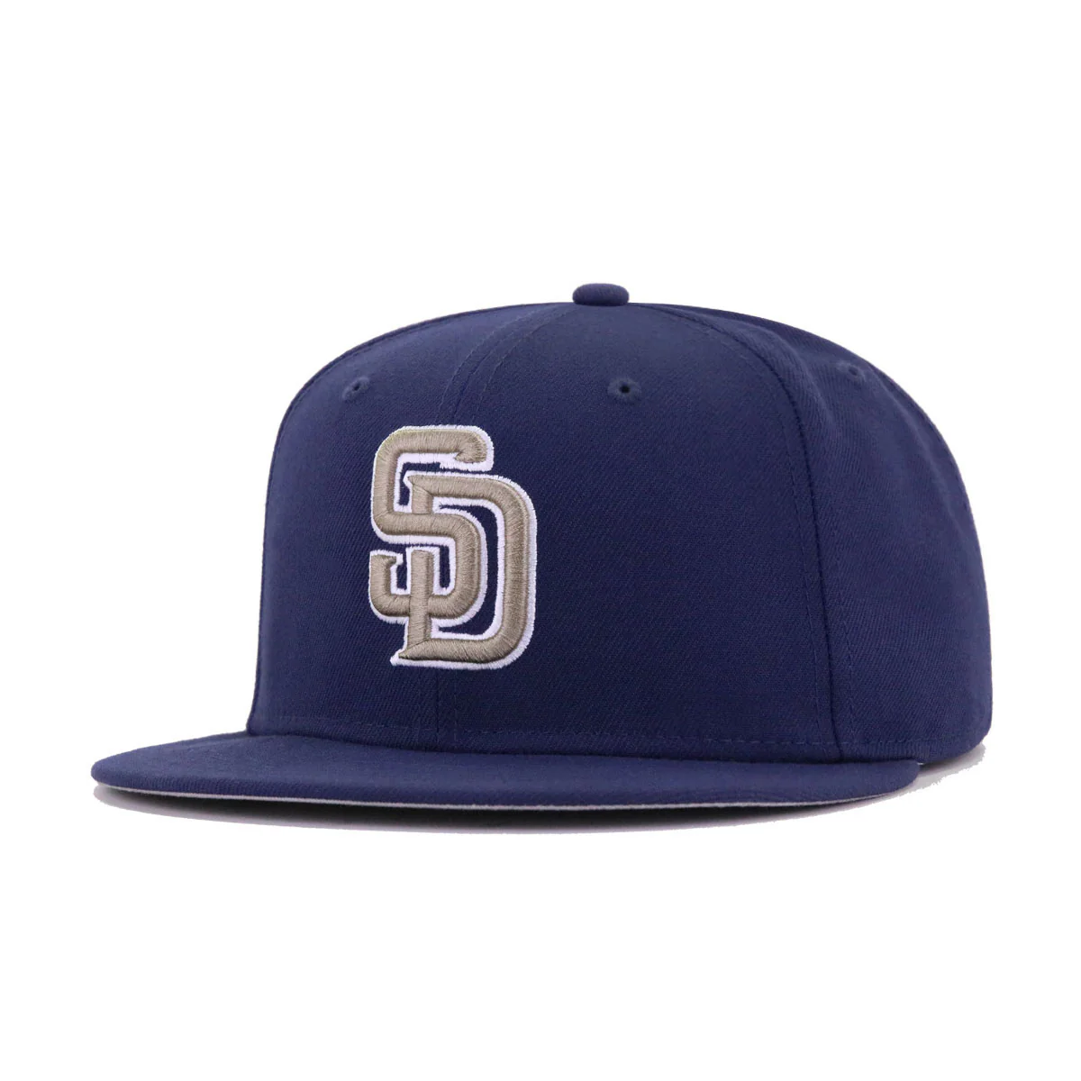 San Diego Padres Light Navy Pebble Cooperstown AC New Era 59Fifty Fitted
