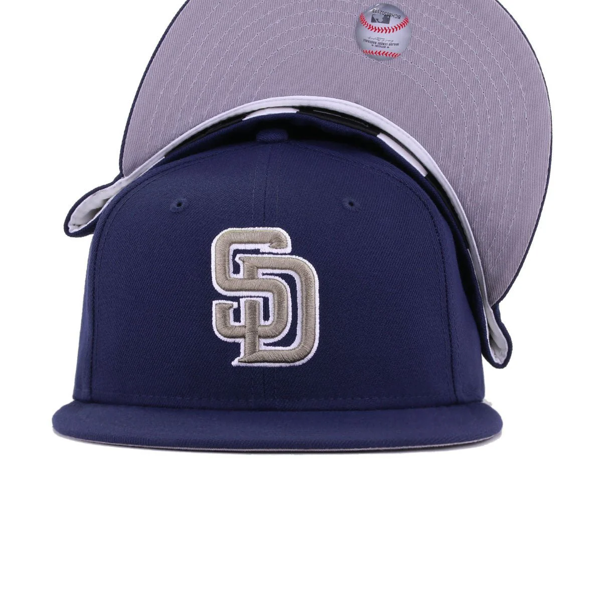 San Diego Padres Light Navy Pebble Cooperstown AC New Era 59Fifty Fitted - Image 4