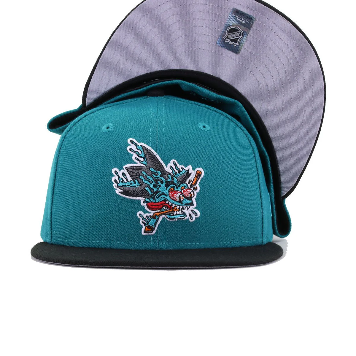 San Jose Sharks Aqua Black FREAK New Era 59Fifty Fitted - Image 4