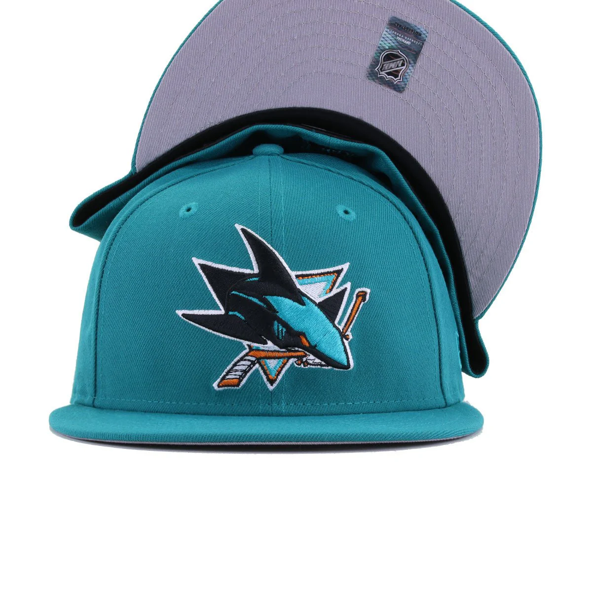 San Jose Sharks Aqua New Era 59Fifty Fitted - Image 4