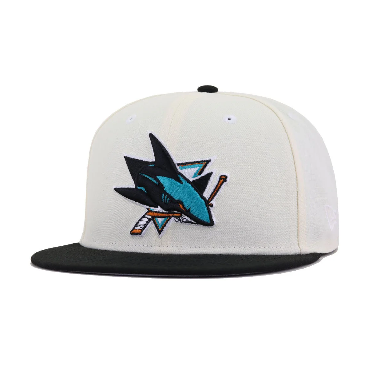 San Jose Sharks Chrome Black New Era 59Fifty Fitted