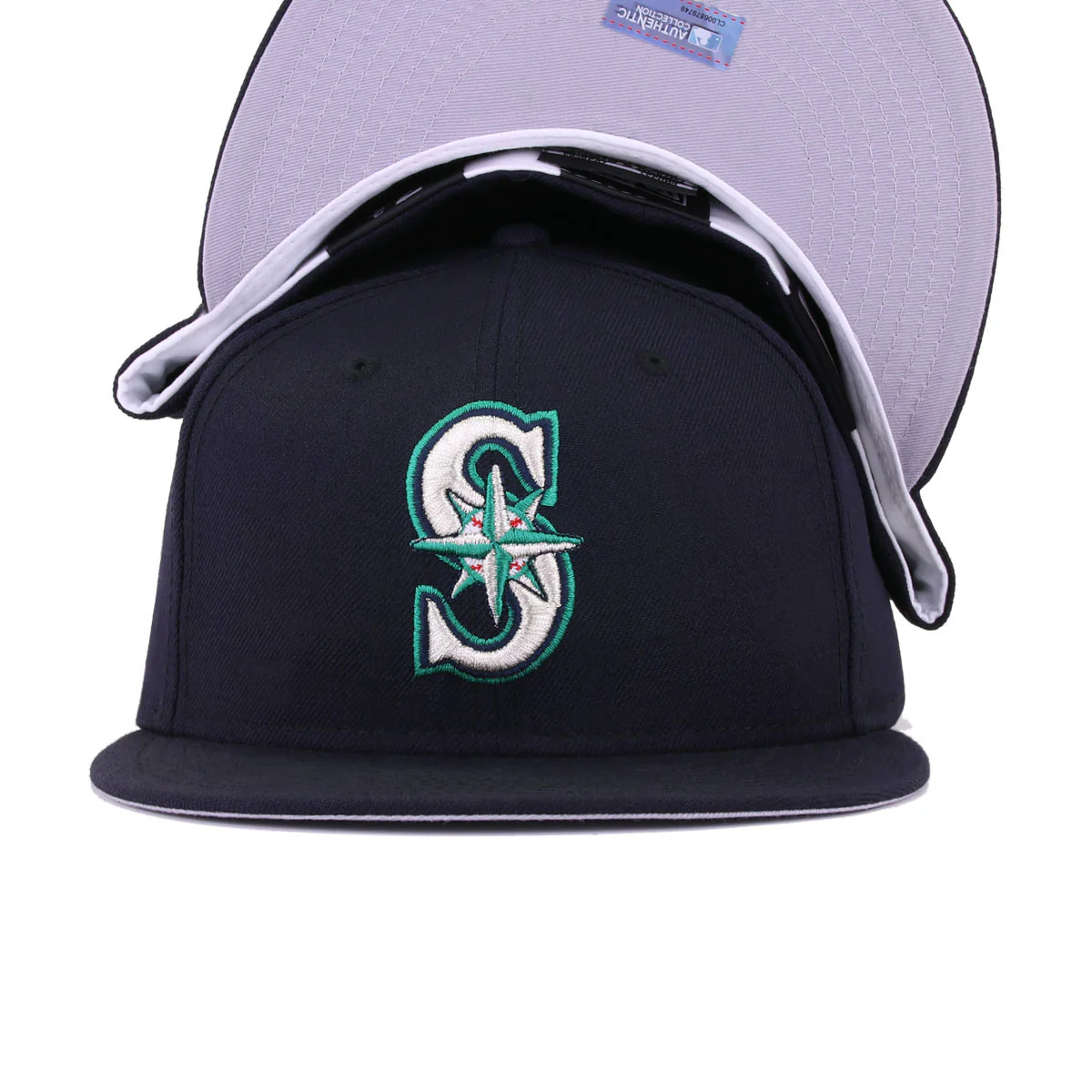 Seattle Mariners Navy Cooperstown AC New Era 59Fifty Fitted - Image 4