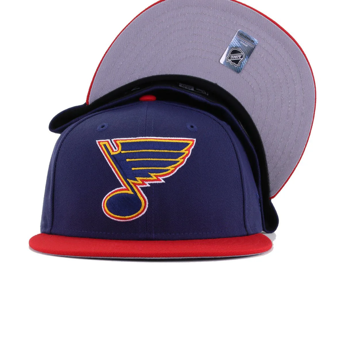 St Louis Blues Light Navy Scarlet New Era 59Fifty Fitted - Image 4