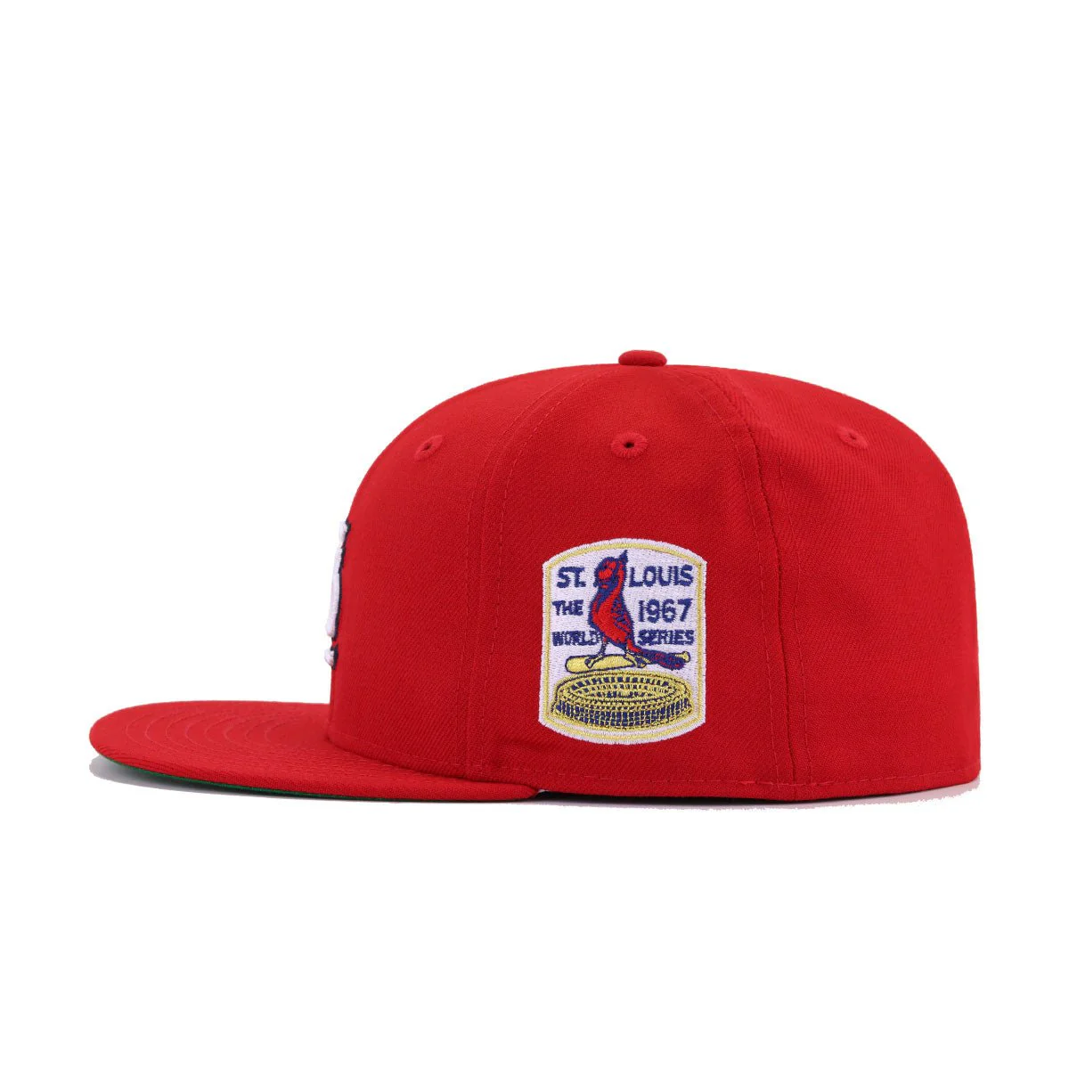 St Louis Cardinals Scarlet 1967 World Series Cooperstown Green Bottom New Era 59Fifty Fitted - Image 2