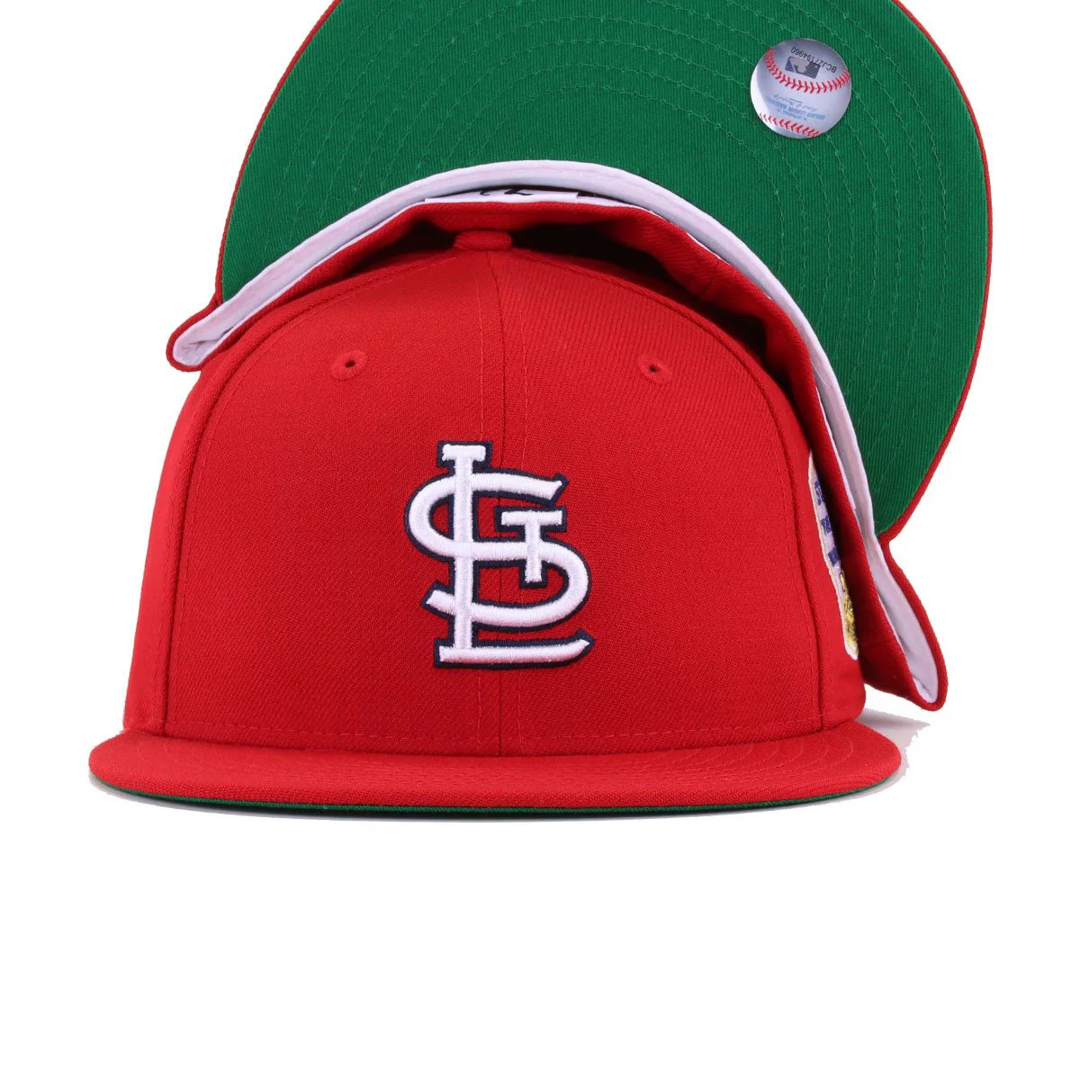 St Louis Cardinals Scarlet 1967 World Series Cooperstown Green Bottom New Era 59Fifty Fitted - Image 5