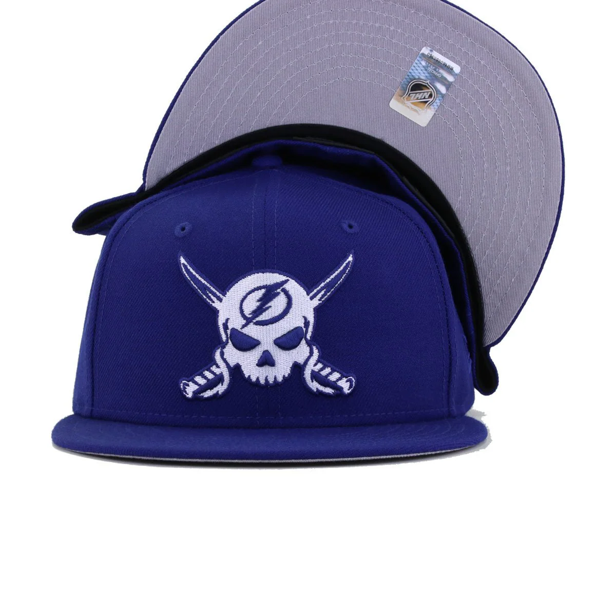 Tampa Bay Lightning Dark Royal Blue SKULL New Era 59Fifty Fitted - Image 4