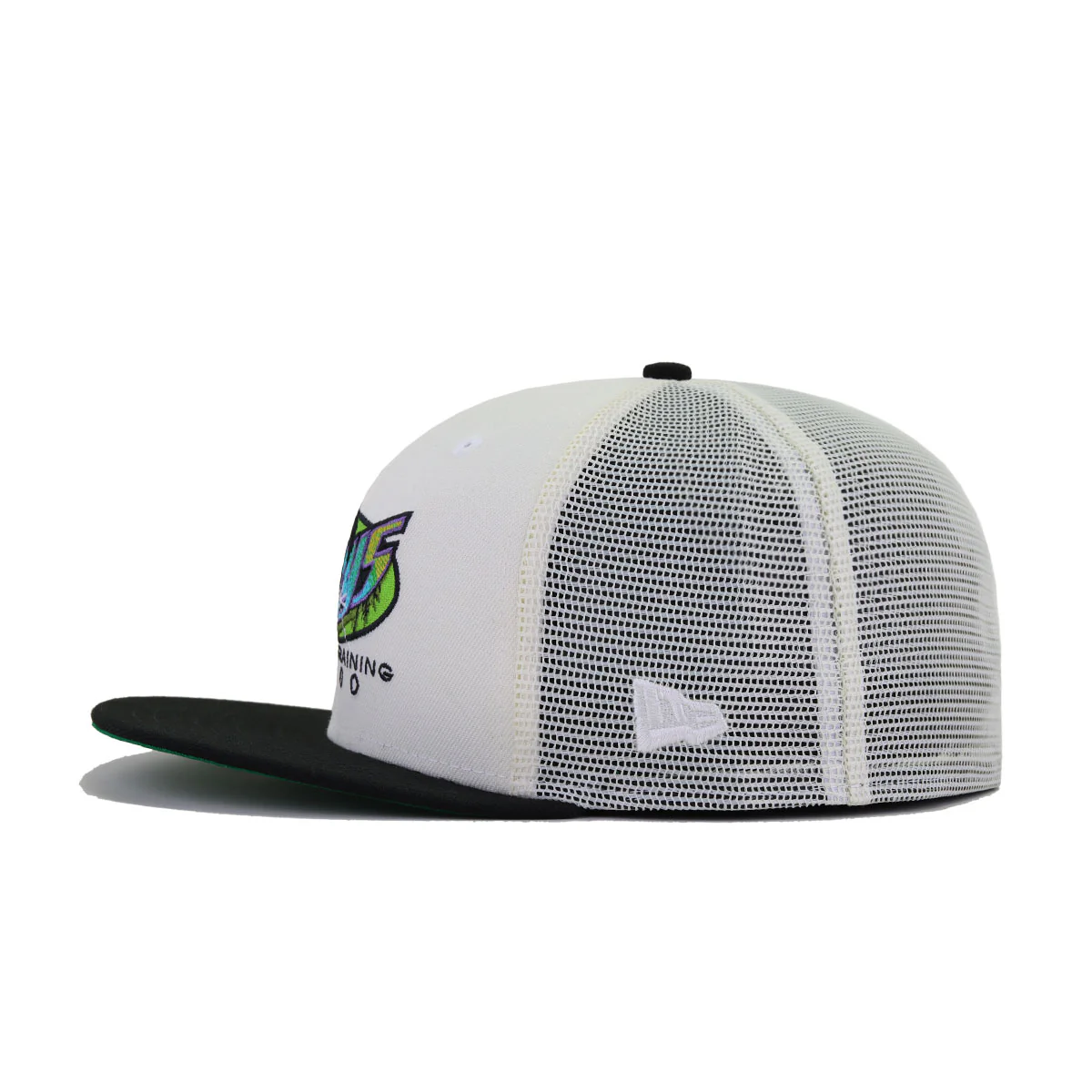 Tampa Bay Rays Chrome Trucker Mesh Black 2000 Spring Training Green Bottom New Era 59Fifty Fitted - Image 3