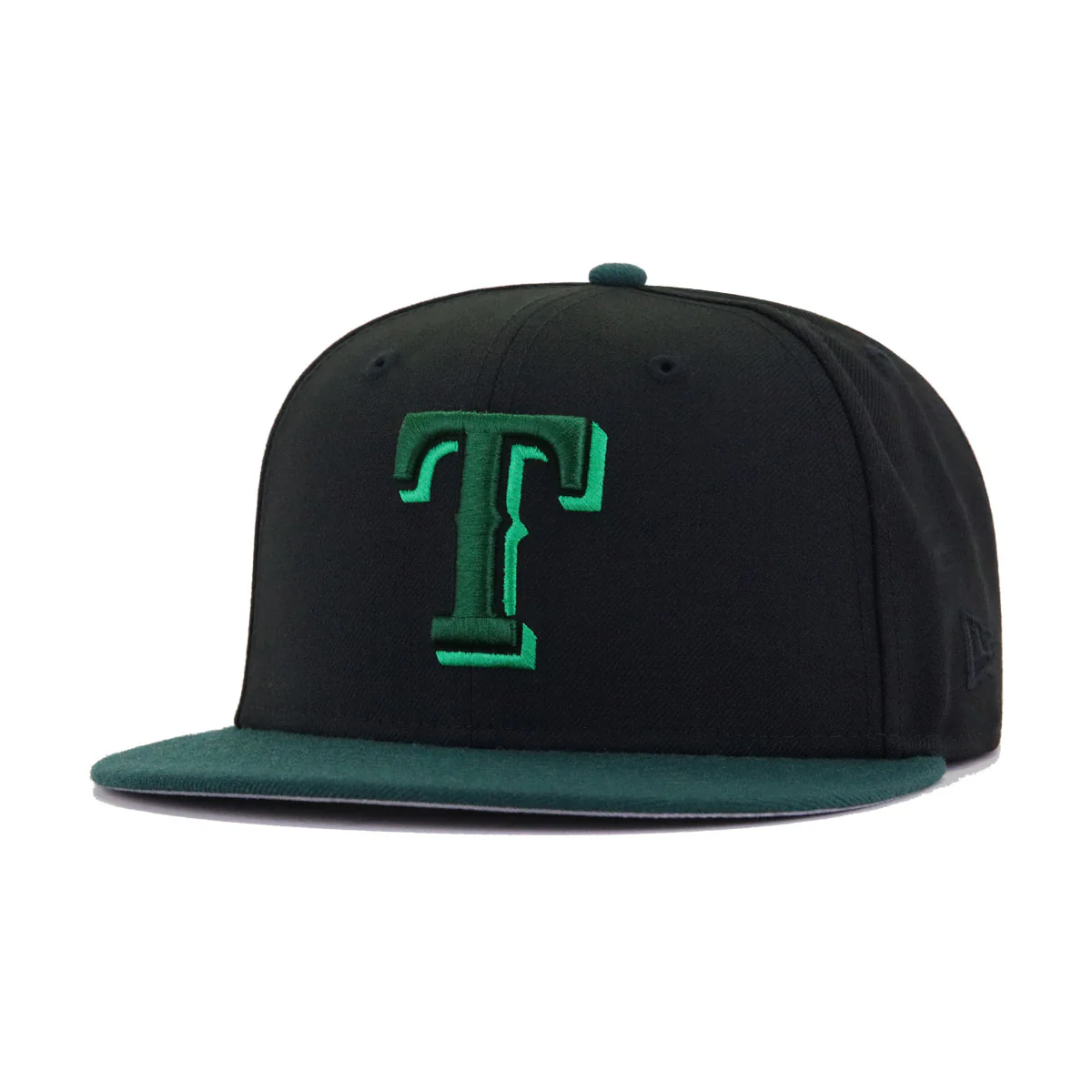 Texas Rangers Black Dark Green New Era 59Fifty Fitted