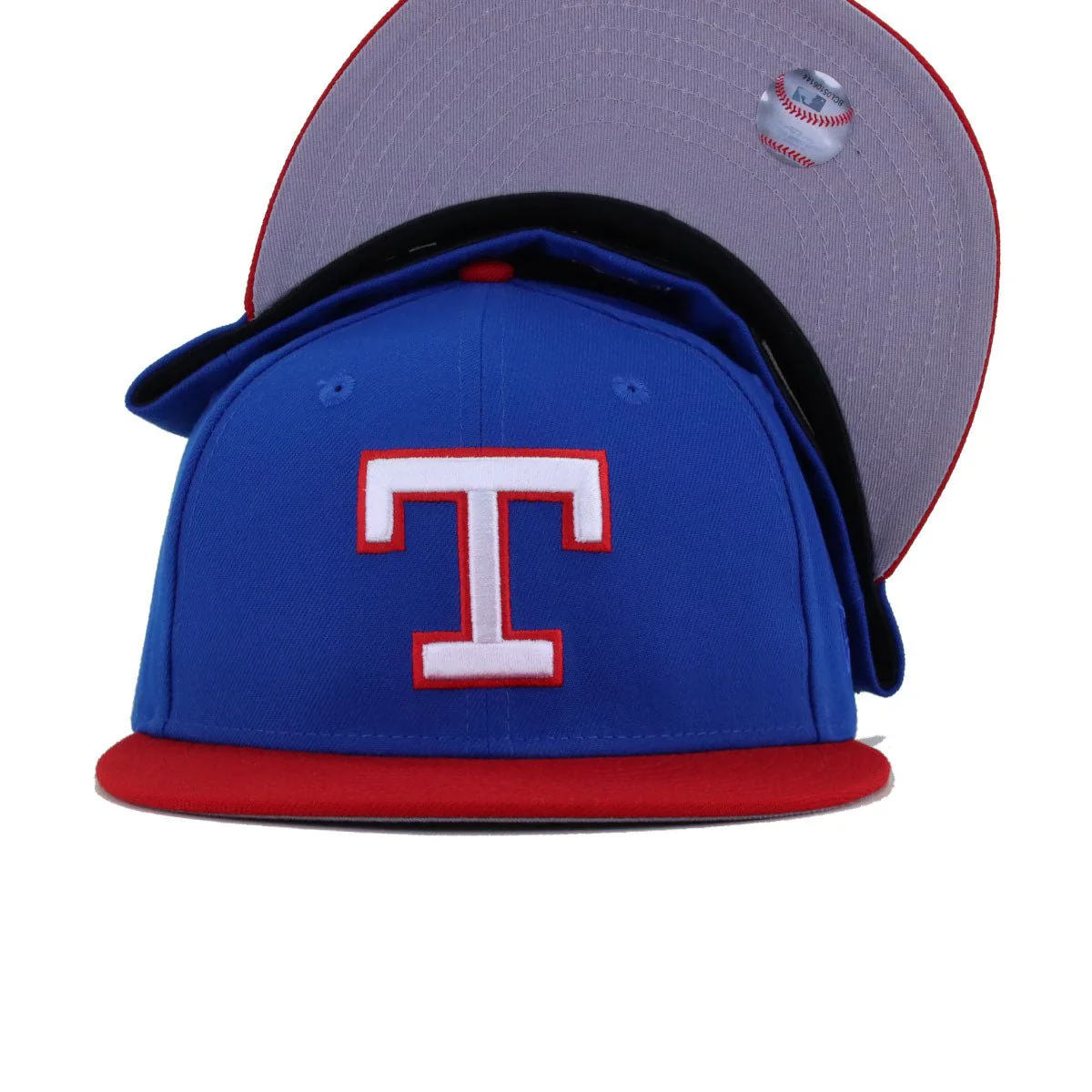Texas Rangers Blue Azure Scarlet 1972 New Era 59Fifty Fitted - Image 4