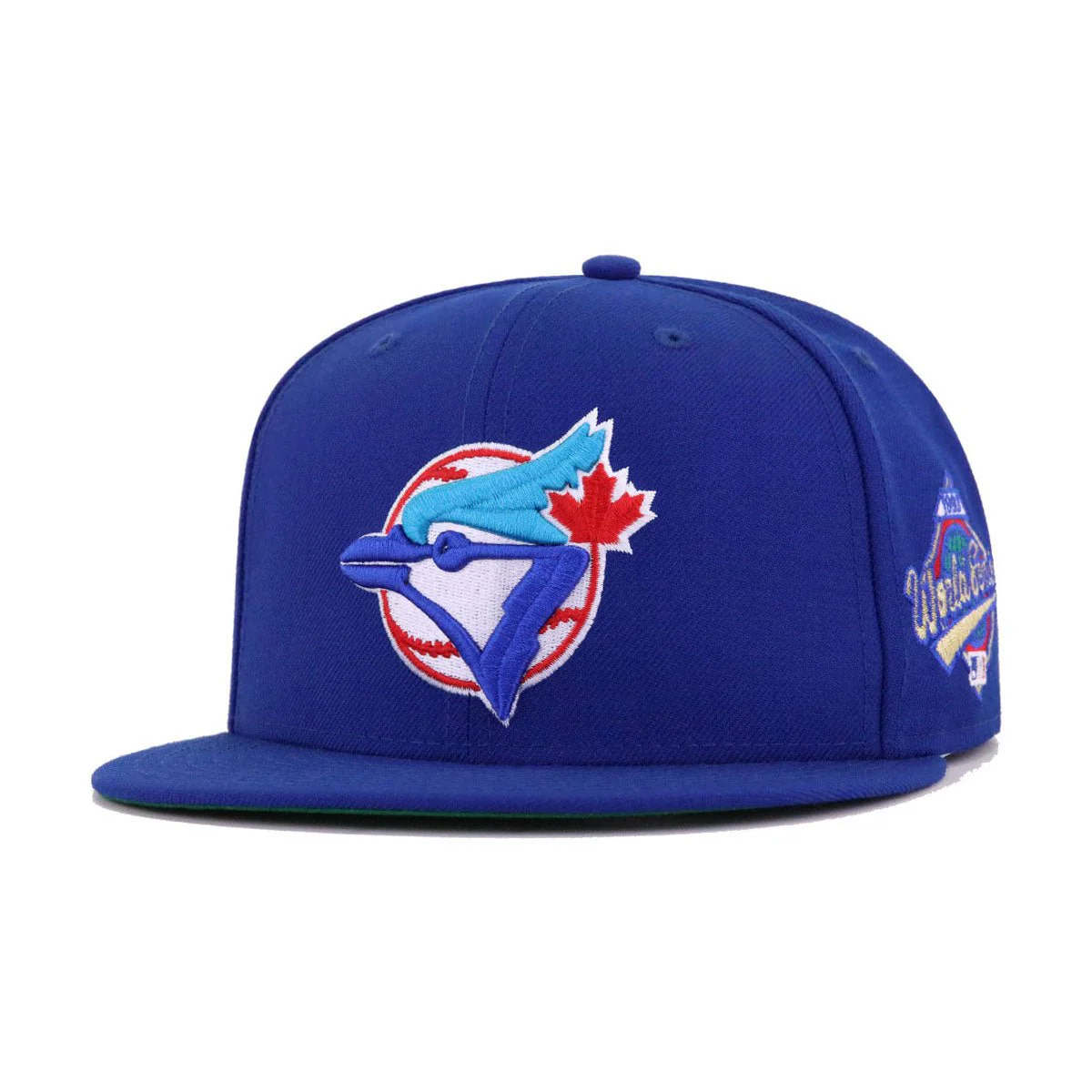 Toronto Blue Jays Light Royal Blue 1993 World Series Cooperstown Green Bottom New Era 59Fifty Fitted