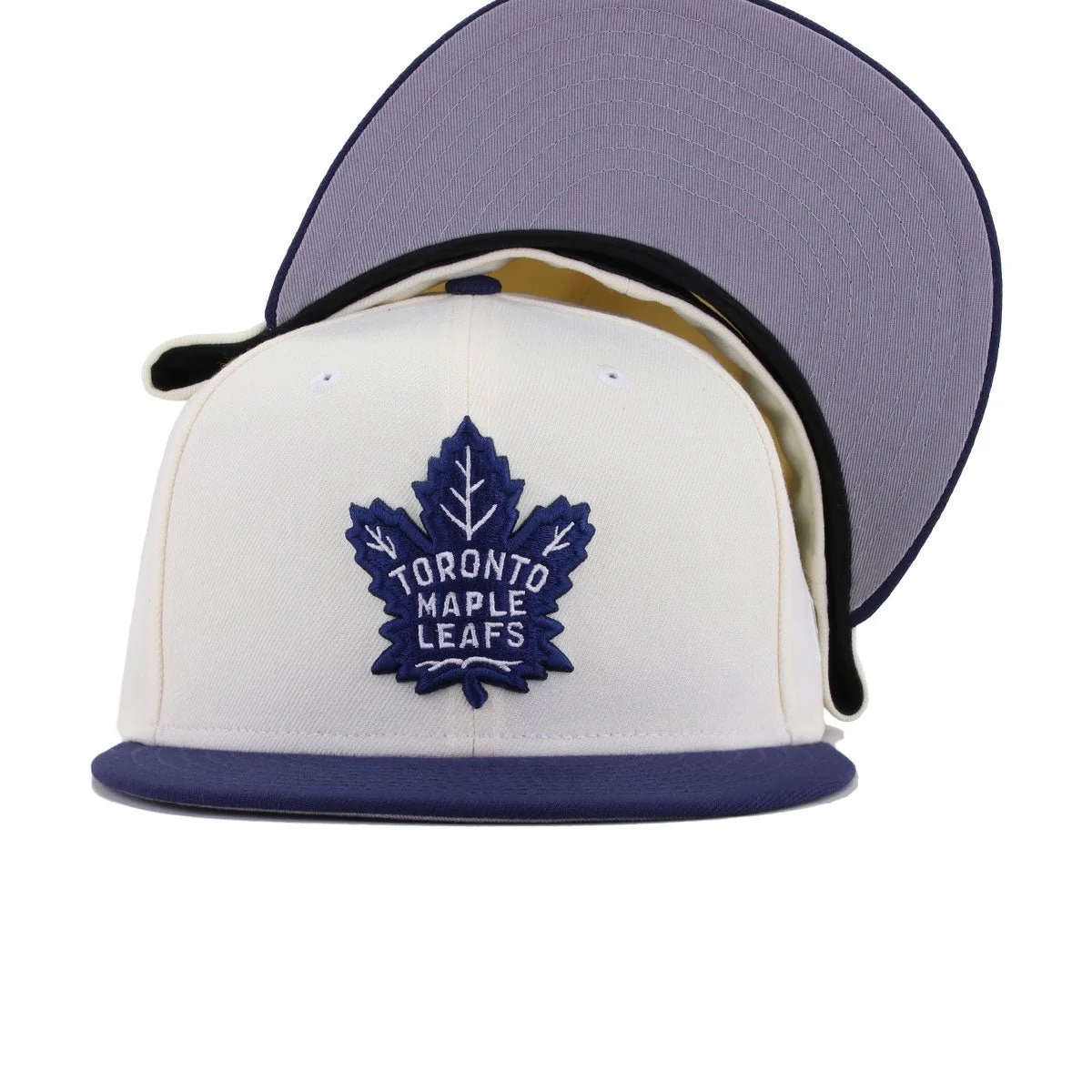 Toronto Maple Leafs Chrome Light Navy New Era 59Fifty Fitted - Image 4